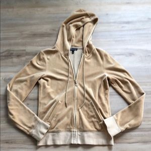 Juicy Couture’s velour zip front hoodie